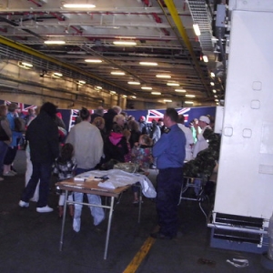 Armed Forces Day 06<br /><span style="font-size:0.8em;">Armed Forces Day, Amphibious Deck of RFA Lyme Bay – 22 June 2013<br />Aiden and Kian Pellow assisting Penny Phillips.</span> • <a style="font-size:0.8em;" href="http://www.flickr.com/photos/110395756@N08/11173882525/" target="_blank">View on Flickr</a>