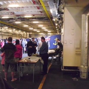 Armed Forces Day 10<br /><span style="font-size:0.8em;">Armed Forces Day, Amphibious Deck of RFA Lyme Bay – 22 June 2013<br />Aiden and Kian Pellow assisting Penny Phillips.</span> • <a style="font-size:0.8em;" href="http://www.flickr.com/photos/110395756@N08/11173920346/" target="_blank">View on Flickr</a>